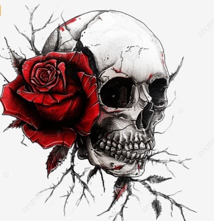 rosa caveira